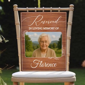 Reserved Memorial Sign, in loving memory wedding sign, memorial wedding sign, custom memorial plaques, wedding in loving memory sign