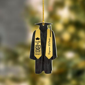 Personalized Graduation Ornament 2025, Acrylic Grad Keepsake