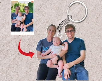 Custom Photo Keychain, Personalized Acrylic Gift