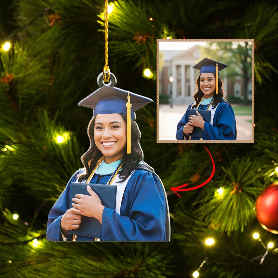 Personalized Graduation Photo Ornament – Class of 2025 Keepsake - Etsy