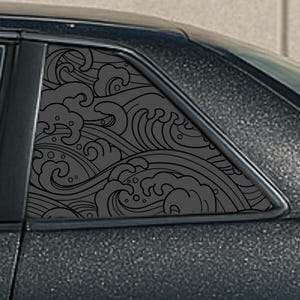 Japanska vågor bakrutedekal – JDM vinylklistermärke