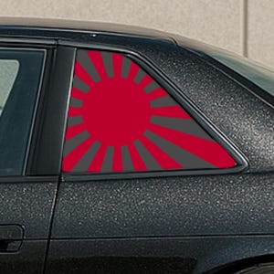 Adesivo de vinil japonês para janela traseira lateral com o sol nascente do Japão