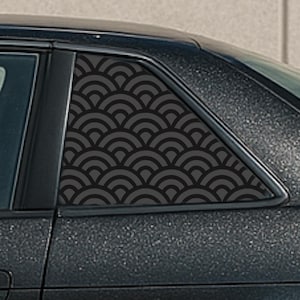 Seigaiha Waves Rear Quarter Window Decal Japanese Wave Sticker