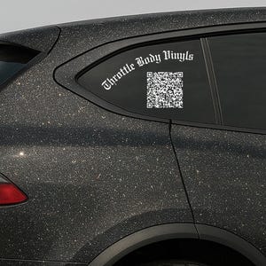 Business Name and QR Code Vinyl Decal Sticker