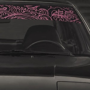 Japansk våg vindrutebanner anpassad kalender JDM vinyldekal klistermärke bilbanner
