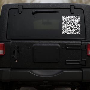 QR Code Decal Personalized Vinyl Sticker for Business or Personal Use