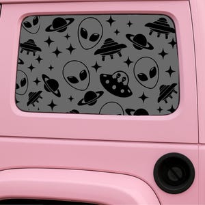 Alien Rear Quarter Window Decal Alien Vinyl Car Sticker Psychedelic Space
