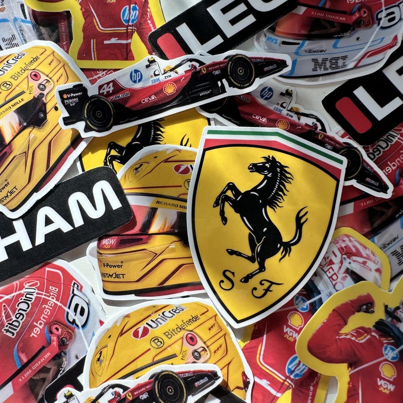 Ferrari Logos Stickers - Etsy