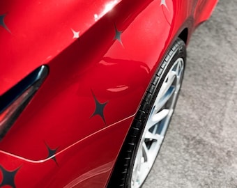 Calcomanía de vinilo con diseño de estrella para coche
