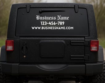 Custom Business Graphics Decal, Business Name, Logo, QR Code Vinyl Sticker