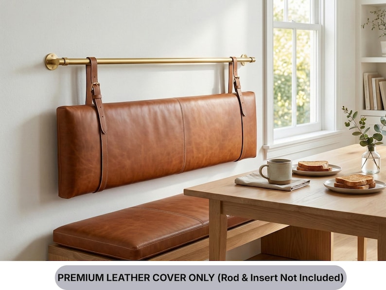 Wall Mount Headboard Cushion, Leather Breakfast Nook Bench, Kitchen ...