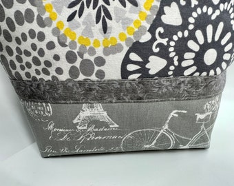 Yellow Gray Makeup/Cosmetic case/Zippered Bag/Travel Bag/Makeup Tote/Cruise Pouch/Zipper Pouch/Cosmetics Pouch/Travel Tissue/Toiletries Set