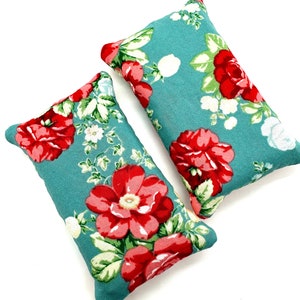 Teal Flowers Zippered Tissue Holder/Toiletry Bag/Travel Tissue Holder/Tissue Case/Tissue Pouch/Pocket Size Tissue Case/Tampon Pouch/Stocking image 6