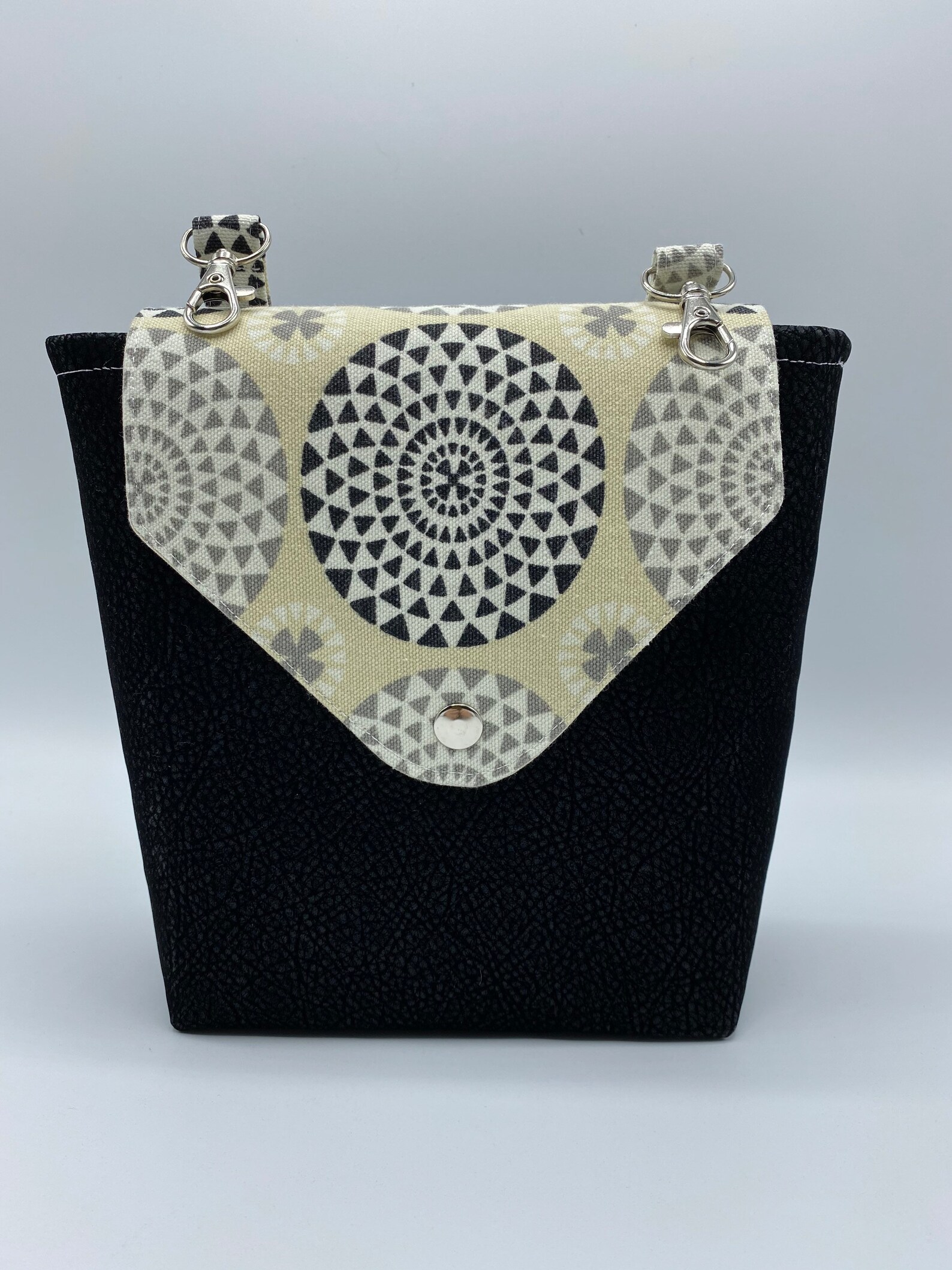 Black Geo/Hip Purse/Belt Loop Purse/Hands free purse/Fanny Etsy