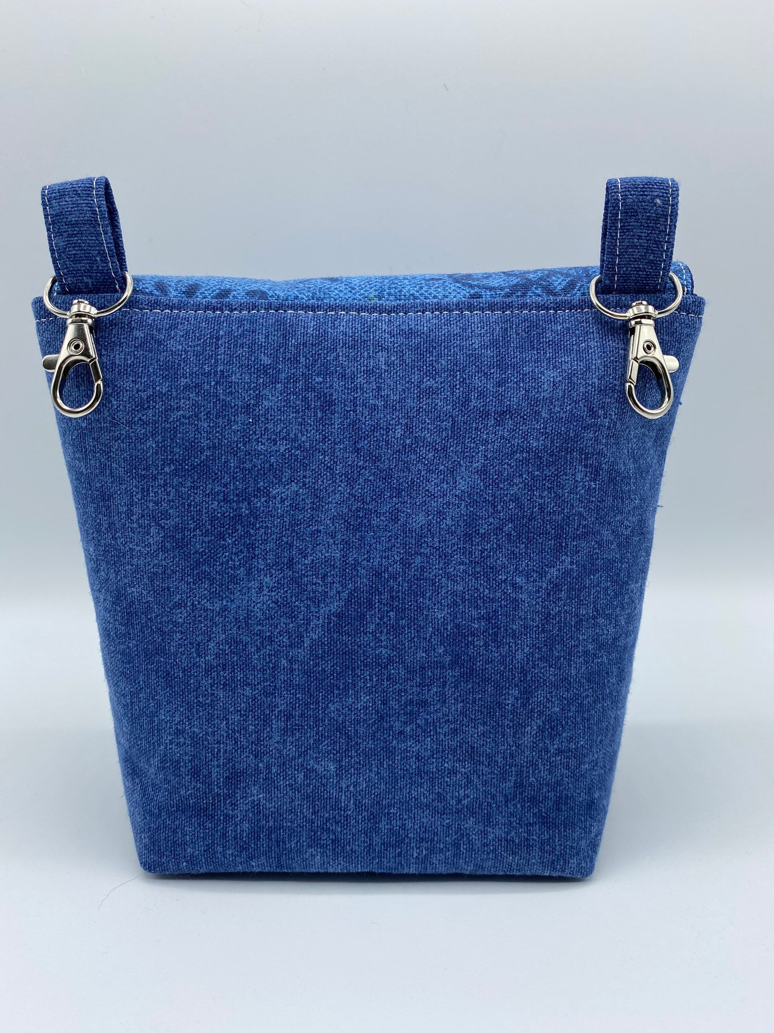 Blue Denim Flower Hip 3 Purse/belt Loop Purse/hands Free Etsy