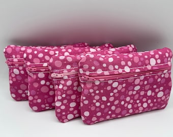 Pink Dots/First Period Kit/Emergency Female Supply/Feminine Hygiene Pouch/Period Case/Zippered Bag/Sanitary Napkin Bag/Tampon Kit/Teen’s