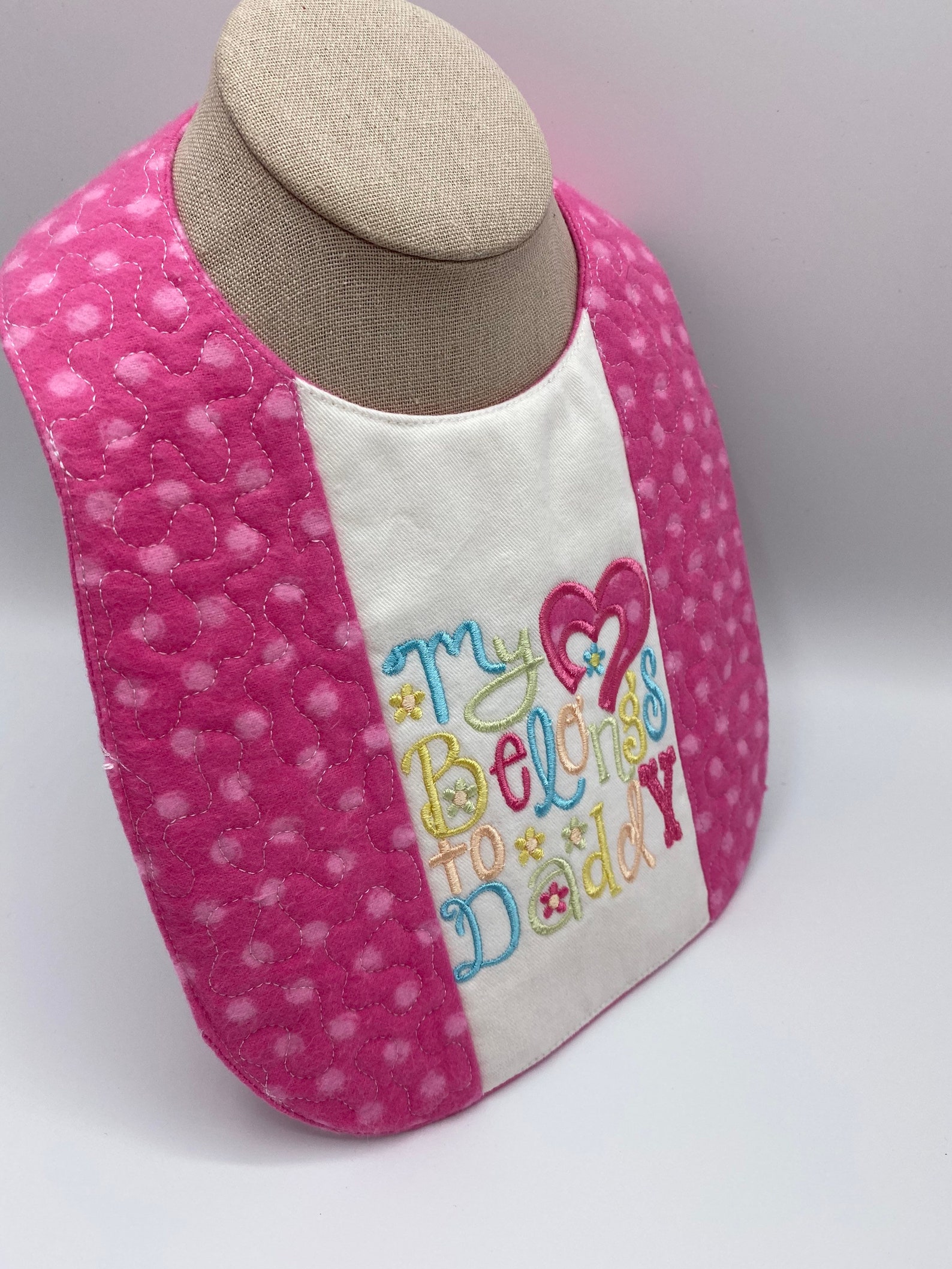 My Heart Belongs to Daddy Bib /baby Bib/toddler Bib/daycare Etsy