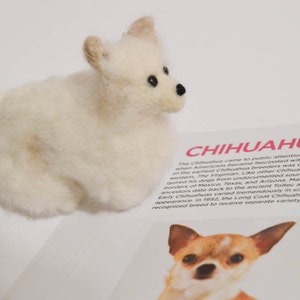 Needle Felted Dog - Custom Dog Portrait - Chihuahua Example - Felted Animal