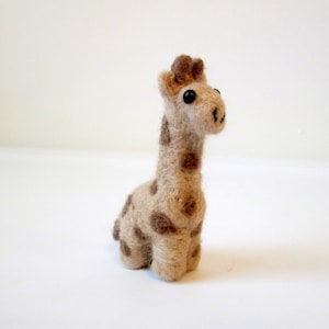 Giraffe Miniature - Needle Felted Animal - Soft Sculpture