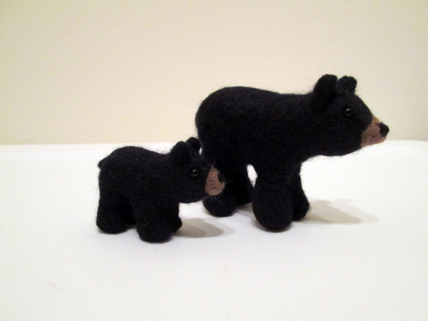 Felted Bear Cub Needle Felted Animal Black Bear Etsy Australia