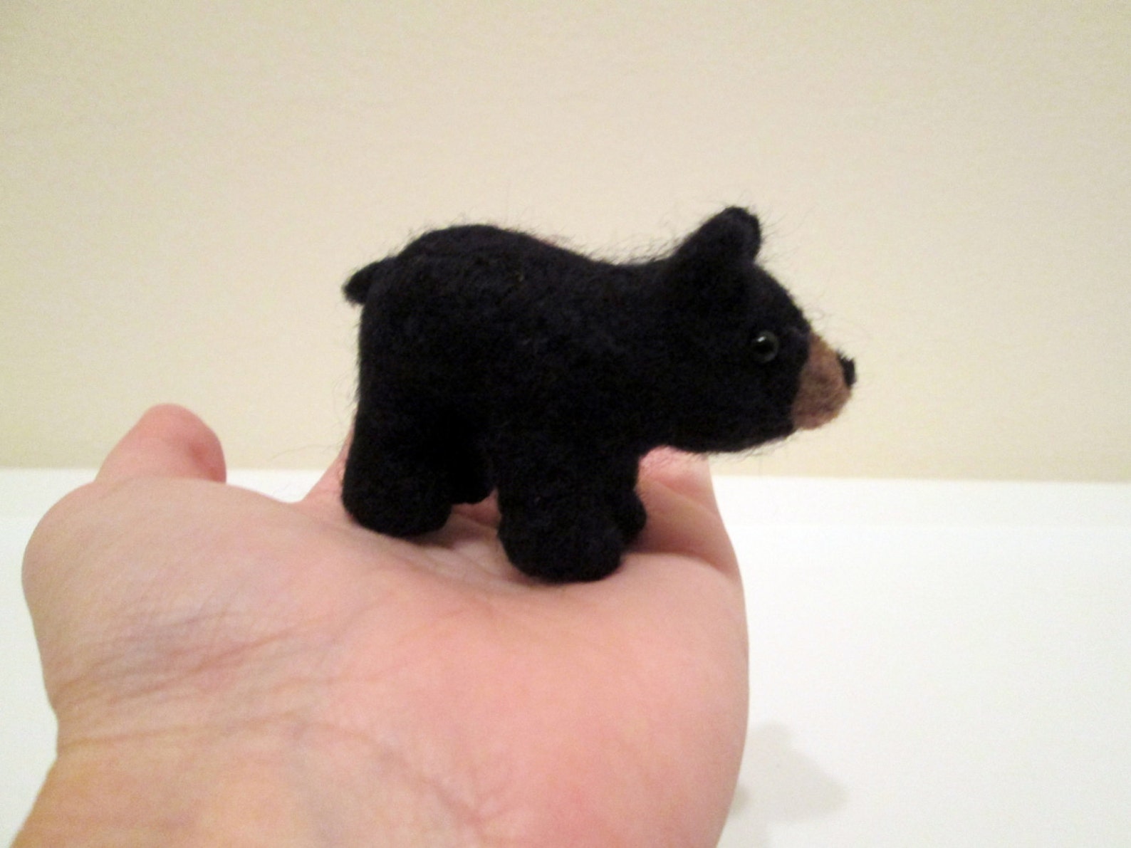 Felted Bear Cub Needle Felted Animal Black Bear Etsy Australia