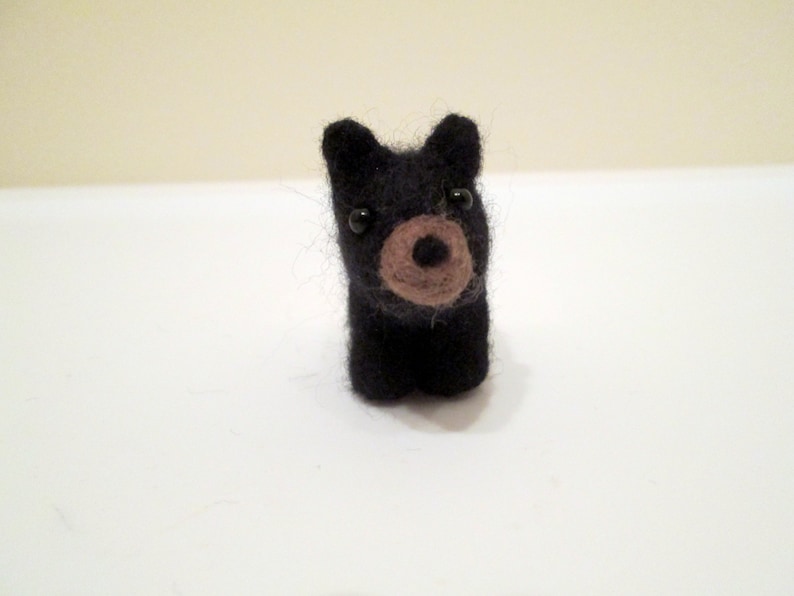 Felted Bear Cub Needle Felted Animal Black Bear Etsy Australia