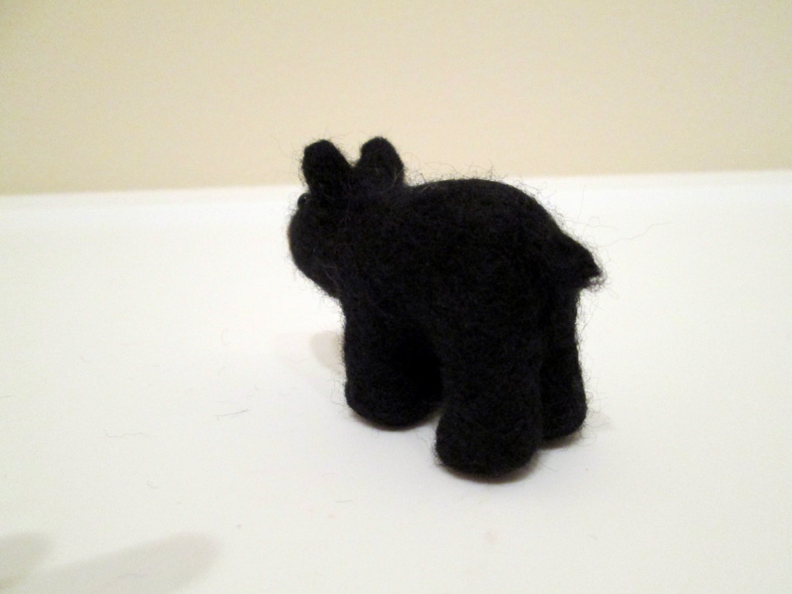 Felted Bear Cub Needle Felted Animal Black Bear Etsy Australia