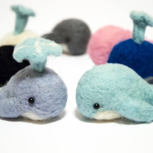 Whale Miniature - Felted Whale - Needle Felted Animal - Choose One