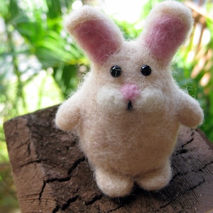Rabbit Doll - Needle Felted Animal - Soft Sculpture - Cute Bunny