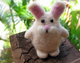 Needle Felted Rabbit Doll – Bunny Soft Sculpture
