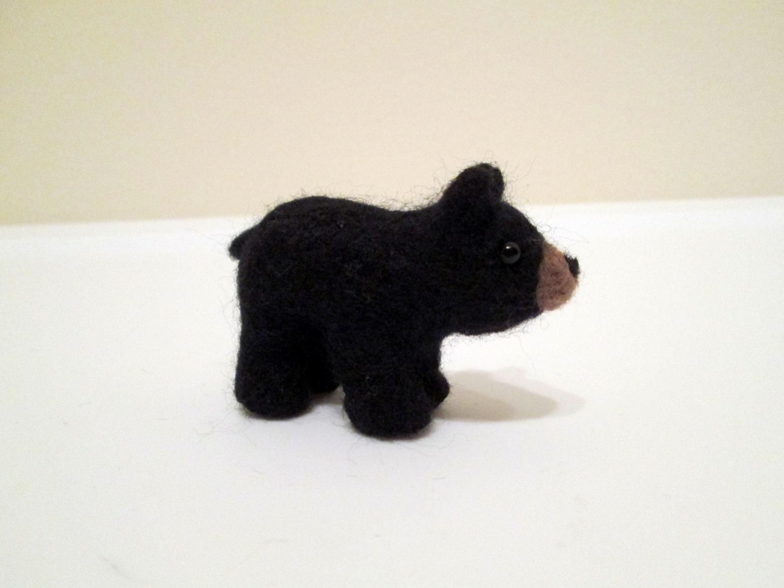 Felted Bear Cub Needle Felted Animal Black Bear Etsy Australia