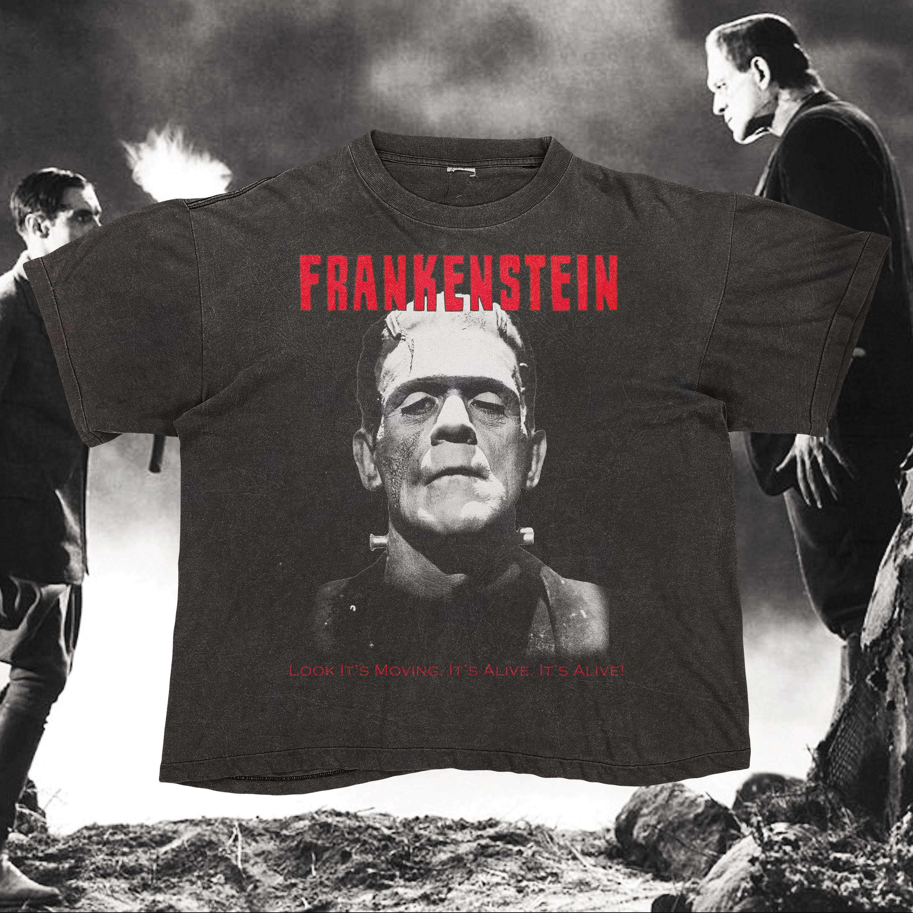 Frankenstein Movie Graphic Tee: Comfort Colors Vintage Horror T-Shirt