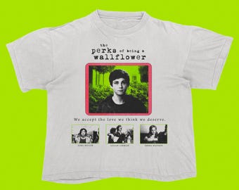 The Perks of Being a Wallflower T-Shirt: Literary Quote, Vintage Style