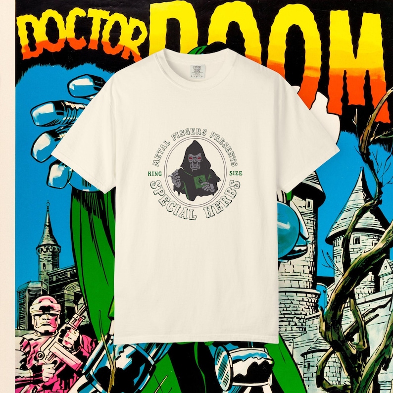 MF DOOM Vintage Comfort Colors T-Shirt: Metal Fingers Hip Hop Album image 2