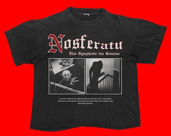 Nosferatu Horror Film Graphic T-Shirt - Comfort Colors Vampire Movie