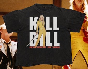 Kill Bill Graphic Comfort Colors T-shirt, Classic Action Film by Quentin Tarantino starring Uma Thurman, Gift for Movie Lovers