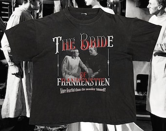 Bride of Frankenstein T-Shirt: Comfort Colors Vintage Horror Graphic Tee