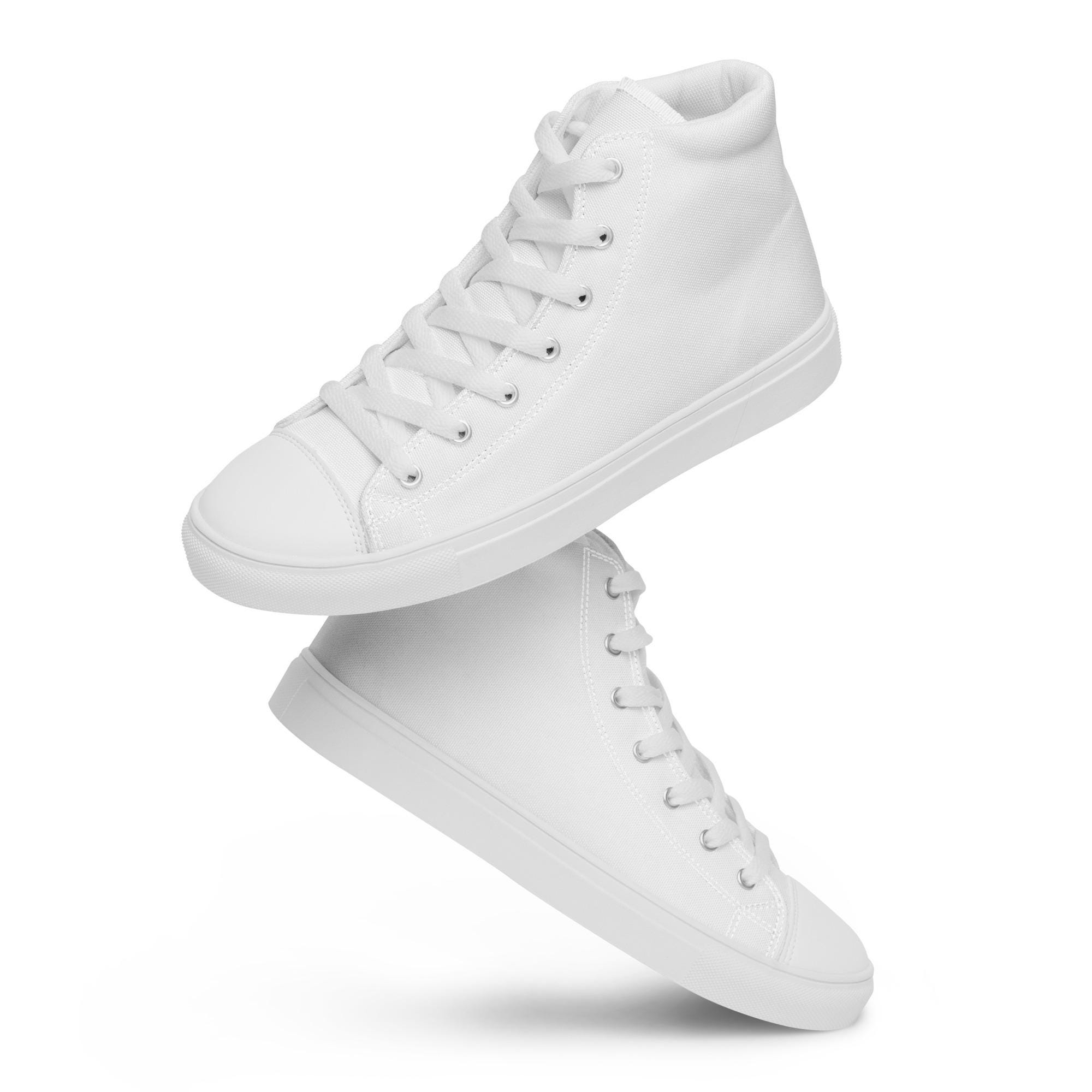 White Men’s high top canvas shoes