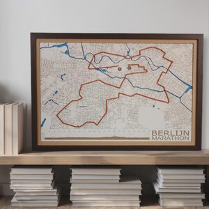 3D Marathon route op hout