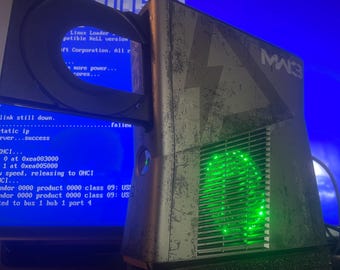 Edición especial Modern Warfare / RGH 3.0 / Disco duro de 320 GB / Fuente de alimentación / LEDs personalizados