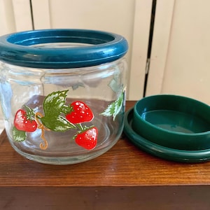 Vintage Glass Fruit Jar with Lid