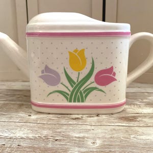 Vintage Teleflora Tulip Watering Can Vase
