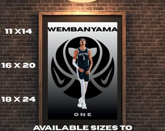 Victor Wembanyama Digital Wall Art – Printable Basketball Poster