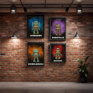 Teenage Mutant Ninja Turtles Wall Art – Set of 4 Printable Posters
