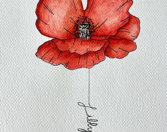 Watercolor Birth Flowers