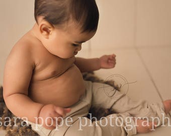 Fur newborn prop all natural hand felted washable "sheepskin" fleece blanket OOAK