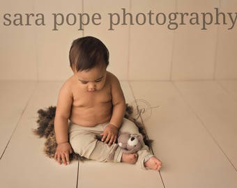 Fur newborn prop all natural hand felted washable "sheepskin" fleece blanket