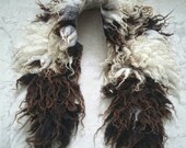 Felted wool scarf collar sheep friendly OOAK Caragh B