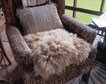 Felted sheep friendly "sheepskin" sheep skin fleece or pillow Hazel