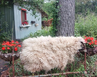 Hand made felted sheep friendly natural organic wool sheep fleece Scout